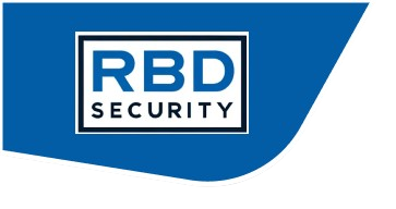 RBD Security logo with a blue wave